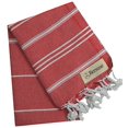 thumbnail image 1 of Bersuse Serviette à Main Turque 100 % Coton Anatolia, 23 x 43 Pouces, Rouge, 1 of 5