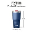 thumbnail image 4 of RTIC 30 oz Ceramic Lined Insulated Essential Tumbler, Leak-Resistant Lid, Patriot, 4 of 7