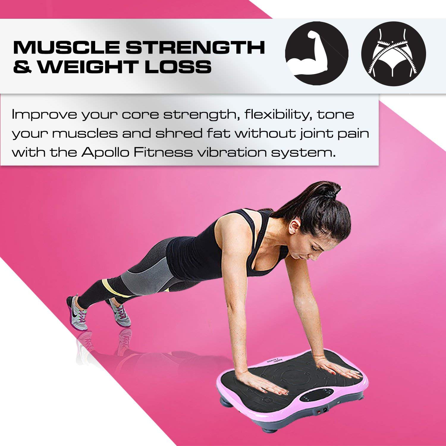 Full Body Vibration Fitness Platform 2 Year Warranty Loose Weight and Strengthen Muscles Vibration Machine by Apollo fitness