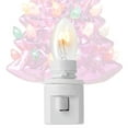 thumbnail image 5 of Ceramic Christmas Tree Night Light - Pink Plug-in Decorative Night Light with 28 Bulbs and Star Topper, 5 of 7