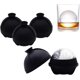 thumbnail image 1 of Ice Ball Molds 4 Pack,Whiskey Ice Mold,Silicone Sphere Ice Molds with Built-in Funnel,Large Round Ice Cube Molds Ice Ball Maker Makes 2.5 Inch Ice Bal, 1 of 5