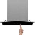 thumbnail image 3 of Campana Decorativa de Pared 36 Midea Vidrio Templado Curvo, 3 of 9
