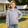thumbnail image 5 of Resicozy Cute Hoodies for Kids Long Sleeve Pullover with Pocket Hoody Sweatshirt Fall Comfy Casual Daily Wear Clothing 3-13 Years Gray 150, 5 of 7