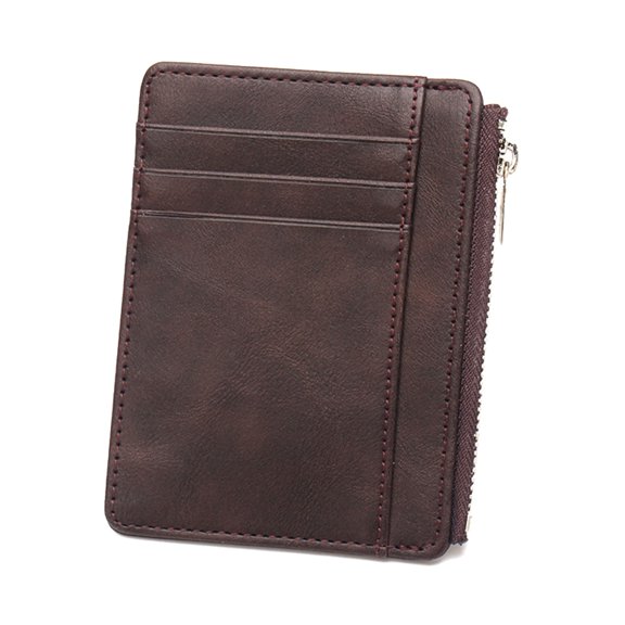 Practical Blocking Card Organizer PU Leather Coin Purse For Secure Commuting