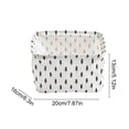 thumbnail image 3 of Cotton and Linen Desktop Storage Box, Miscellaneous Item Storage Box, Simple Pattern Storage Basket, Decorative Storage Basket, for Organizing Clothes, Toys, Books, and Daily Essentials, 3 of 7