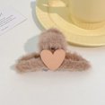 thumbnail image 1 of Pinza de pelo grande de felpa para mujer, para otoño e invierno, con lazo, con forma de tiburón, para tocado, 1 of 6