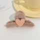 thumbnail image 1 of Pinza de pelo grande de felpa para mujer, para otoño e invierno, con lazo, con forma de tiburón, para tocado, 1 of 6