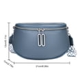 thumbnail image 3 of Bolso de pecho para mujer, Bolso de hombro de cuero genuino a la moda, monederos informales simples para mujer, 3 of 6