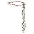 thumbnail image 2 of Flower Crown Floral Wreath Headband Floral Garland Headbands Photo Props Hair Accessories (Pink), 2 of 9