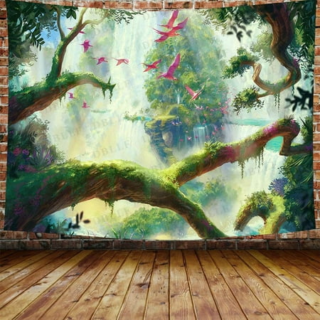 Fantasy Forest Tapestry Nature Scenery Forest Waterfall Background Forest  Fairy Tales Tapestries Psychedelic Forest | Walmart Canada
