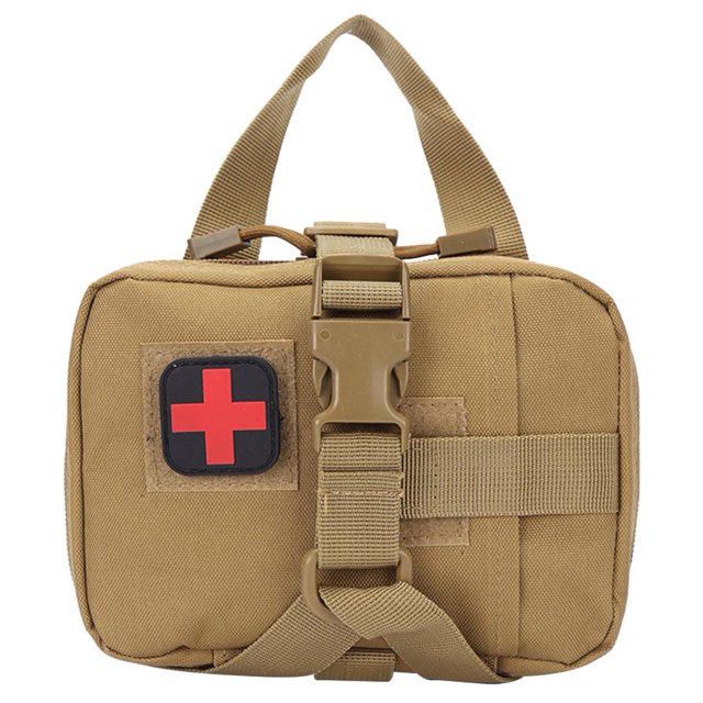 Bolsa 100D Nylon Botiquines de primeros auxilios Bolsa médica Emergencia Herramienta al aire libre EDC Caqui FLhrweasw Nuevo
