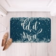 thumbnail image 2 of Christmas Snowflake Bathroom Rug,Navy Blue Fantasy Geometric Winter No Slip Bath Mat for Teens Adults,Vintage Plaid Print Shaggy Absorbent Floor Mat New Year Bath Indoor Doormat Decor,18"x30", 2 of 4