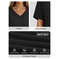 thumbnail image 4 of MOYIKO T Shirts Short Sleeve V Neck Tees for Women Fashion Trendy Tops Casual Summer Clothes, 4 of 7