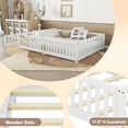 thumbnail image 5 of Bellemave Queen Size Floor Bed with Door and Fence  Floor Bed with Bed Slats Sturdy Wood Floor Bed Montessori Bed Frame (Queen, White), 5 of 11