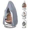 thumbnail image 1 of KAIYANG Funda para silla colgante tipo huevo, duradera, ligera, impermeable, con cremallera, color gris, 1 of 5