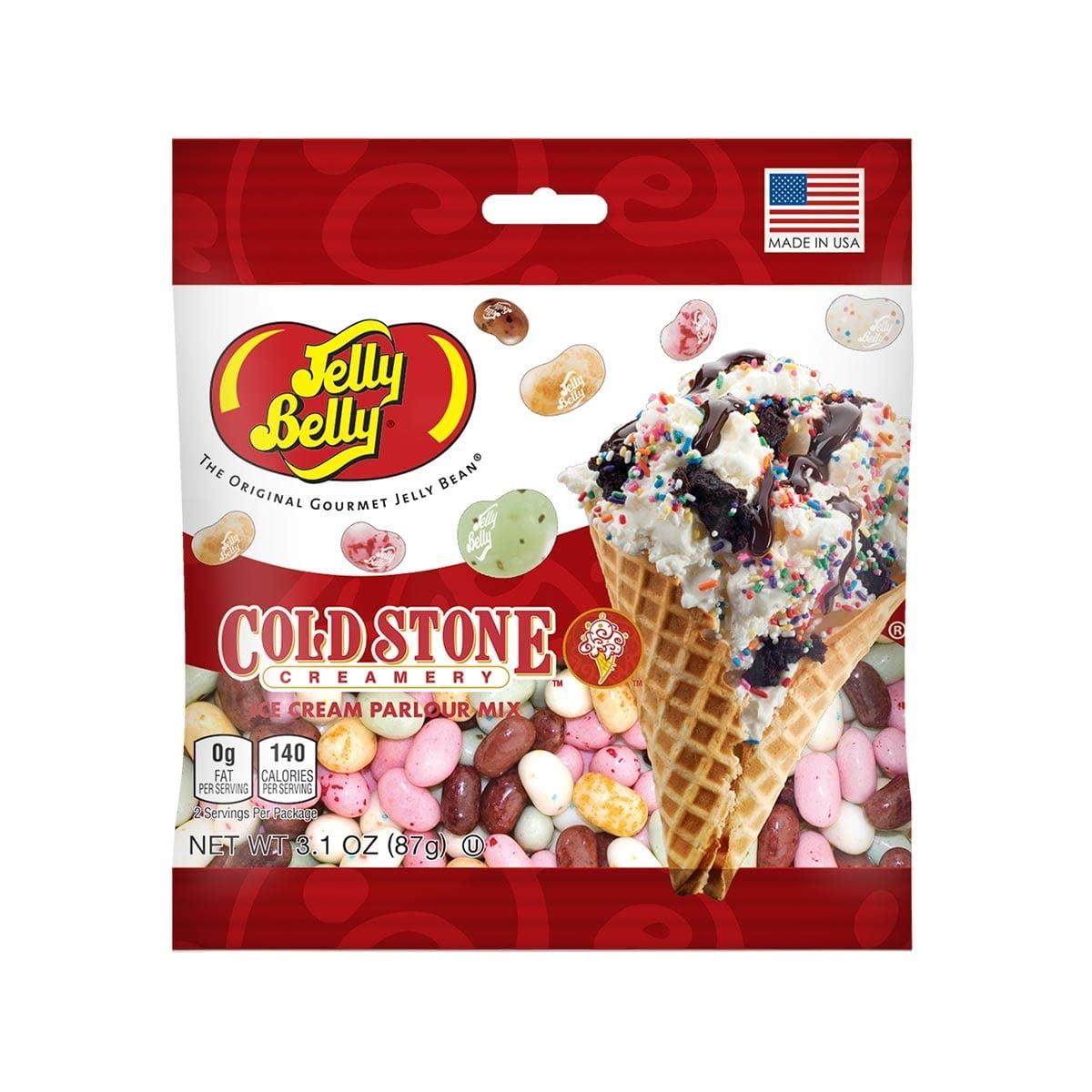 Jelly Belly Cold Stone Creamery Ice Cream Flavored Jelly Beans, 3.1 Oz Bags-6 Pack