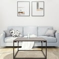 thumbnail image 2 of Table Basse Ottoman pour Salon, Rectangulaire, Table Centrale en Bois et Métal Style Ferme Moderne (Gris), 2 of 6