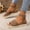 Brown, variant on Womens Round Toe Dual Strap Wedge Sandals, Open Toe Thick Sole Summer Footwear, Casual Adjustable Ankle Strap Shoes, Sandalias Con Doble Correa Para Mujer