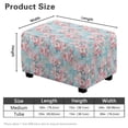 thumbnail image 7 of Xixirimido Cherry Blossom and Marble Pattern Ottoman Cover Rectangle Footrest Ottoman Slipcovers Footstool Cover Form Fit Stretch Ottomans Protective Cover for Living Room, Small, 7 of 7