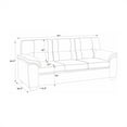 thumbnail image 5 of Homy Casa Vintage Dark Brown Breathable PU Leather Three-Seat Sofa, 5 of 5