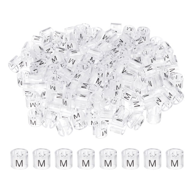 Uxcell Clothes Hanger Markers, Tags Fit Rod Garment Size Hanger Clips Color Coding Label for Clothing Hangers Clear M