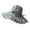 Grey, variant on Sun Hats Pleated Striped Wide Brim Floppy with 3D Cool Outdoor Adjustable Womens Hat
