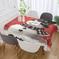 thumbnail image 4 of WOBOGO Snowman Wearing Black Christmas-decorated Tall Hat Square Tablecloth 60×108in Polyester Fabric Tablecloth Washable Dust Resistant Wrinkle Resistant, 4 of 9