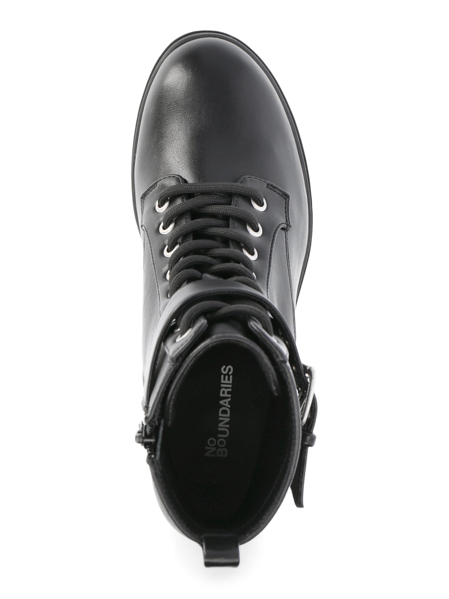 No Boundaries Women's Lace Up Motto Boot, Wide Width Available