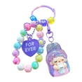 thumbnail image 1 of Lindo llavero de cuentas con dije para llave de coche, pulsera para niñas, adultos y niños. Violeta, 1 of 9