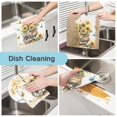 thumbnail image 2 of 6 Pack Kitchen Dish Towels, 11 Inch x 11 Inch Reusable Cleaning Cloths for Washing Dishes Dish Cloths for Drying Dishes Sunflowers and Butterflies, 2 of 9