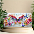 thumbnail image 6 of 1 Pcs 2D Flat License Plate Covers & Frames, Colorful Butterfly with For Decorative Front, Waterproof For Decoration Aluminum License Plate Covers & Frames Cover For Men Women, 12" X 6", 6 of 7