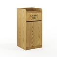 thumbnail image 1 of Poubelle en bois chêne pour déchets et plateaux, 1 of 9