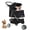 Black, variant on LiteHaven 3-Wheel Pet Stroller | Dog and Cat Stroller | Breathable Mesh | Lightweight Travel Carrier | Waterproof & Foldable Design | Storage Basket | Black | for Daily Walks & Outdoor Use Pueple