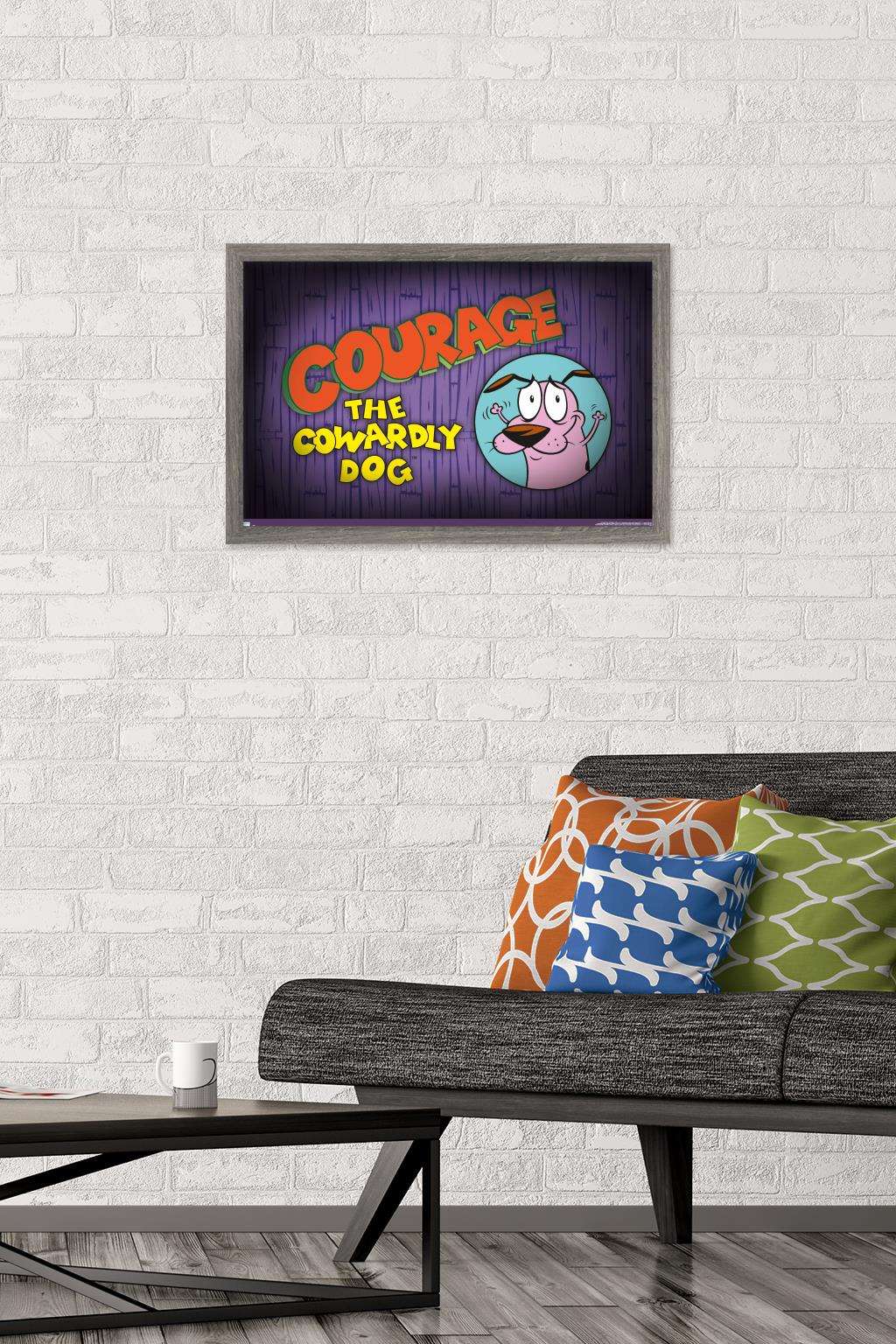 Courage the Cowardly Dog - Title Wall Poster, 14.725" x 22.375", Framed