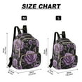 thumbnail image 2 of FORMRS Mini Backpack Purse for Women Travel Daypack Casual Shoulder Bag, Black Roses, 2 of 7