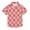 Red Pink Gingham, variant on Dailycode Small Short Sleeve Button Down Shirts Turquoise White Stripe Casual Shirt 3-10 Years