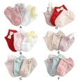 thumbnail image 3 of URMAGIC 0-5T 3 Pairs Newborn Baby Girls Short Tube Socks Anti-Slip Floor Socks, 3 of 8