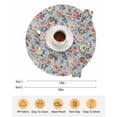 thumbnail image 6 of 13 Inch Round Placemats Set of 4, Vintage Spring Floral Non Slip Heat Insulation PP Table Mats, Farmhouse Flowers Blue Vintage Washable Place Mats for Kitchen Dining Party Table Decor, 6 of 7