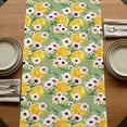 thumbnail image 5 of Table Runners 70 Inches Long Dress Scarves, Summer Lemon Farmhouse Coffee/Dining/Kitchen Table Decor, Holiday Table Runner, Watercolor Flowers Fruits Leaf Green 13x70 Inch, 5 of 9