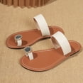 thumbnail image 5 of Mepaouo Beach Flip Flops for Women Wide Width Casual Toe Ring Thong Sandals Casual Flat Walking Shoes, 5 of 7