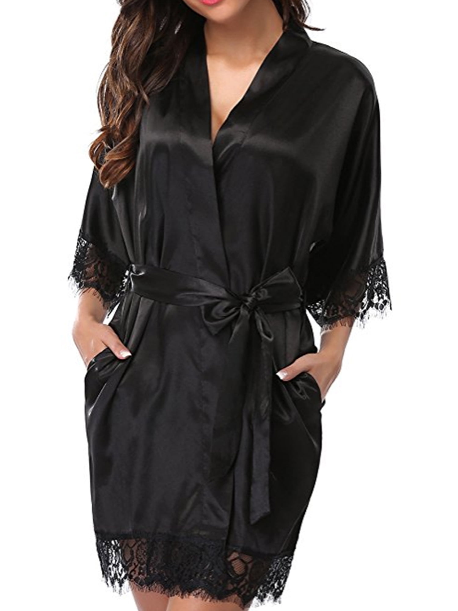INTIMO MEN'S DELUXE BLACK SILK ROBE SIZE M XL NWT L INTIMO MEN'S DELUXE BLACK SILK ROBE SIZE M XL NWT L