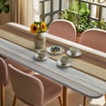thumbnail image 3 of Vintage Brown Wood Table Cloths for 8 Foot Rectangle Tables, Farmhouse Wooden Plank Rustic Patio Waterproof Elastic Fitted Tablecloths, Washable Rectangular Table Cover for Camping, 3 of 8