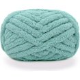 thumbnail image 1 of Nvzi 1 ovillo de hilo de chenilla grueso para tejer, ideal para mantas tejidas a mano, hilo extrasuave para mantas grandes, color azul claro., 1 of 5