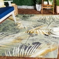thumbnail image 2 of SAFAVIEH Barbados Cionadogh Botanical Indoor/Outdoor Area Rug, Green/Black Gold, 9'10" x 12'5", 2 of 11