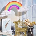 thumbnail image 3 of Centro de mesa WILLBOND Rainbow Honeycomb Paper Rainbow Cloud, 3 of 6