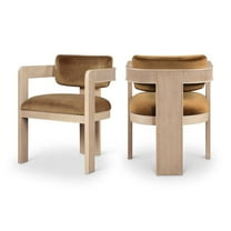 Meridian Furniture Sacha Saddle Velvet Dining Chair (Set of 2)