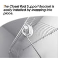 thumbnail image 5 of 4Pcs Hanging Closet Rod Support,3/4 Closet Shelf Rod Holder, 5 of 5