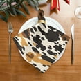thumbnail image 2 of Coolnut Brown Cow Print Pattern Cloth Napkins Set of 6,20x20 Inches Napkins Cloth Washable Reusable Soft for Dinner,Wedding,Parties,Home Dinner,Tableative Decor Gift, 2 of 7