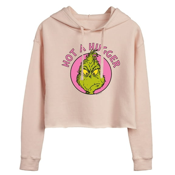 The Grinch - Not A Hugger Grinch - Juniors Cropped Pullover Hoodie