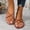 Brown, variant on Slippers Flip-Flops for Women Beach Fashion Boho Wedge Heel Open Toe Slip-On Gladiator Sandals Summer Causal Dressy Daily Shoes for Women